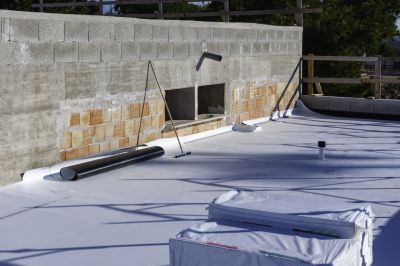 Waterproofing Work on a Commercial Roof